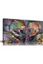 Football Players Graffiti Canvas Wall Art | 50x100 Inches Gallery Wrapped | Dual Helmet Street Art | Colorful Pop Art Sports Decor