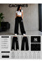 2-Piece Women's Ny Printed Sweatpants (Black-Grey) Oversize Baggy Loose Legs - 3