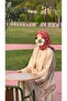 Cotton Pera Pattern Scarf - Cherry - 3