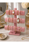 Suede 4-Tier Watch and Bracelet Stand – Velvet Covered Jewelry Organizer Pink - 2