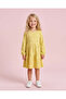 Girls Yellow Textured Dress