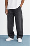 Men's detailed part baggy jean black - 4
