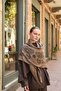Lusso Shoulder Shawl - Brown - 2