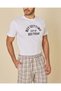 Men White T-Shirt And Beige Check Shorts Set - 4