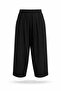 Black Elastic Waist Loose Cut Trousers 30285
