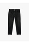 Cotton Lu Normal Waist Pocketed Vintage Straight Fit Jean Pants - 5