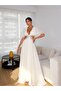 Women's White Maxi Lace Lined Dress