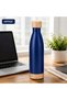 500ml Double Wall Stainless Steel Insulated Vacuum Water Bottle with Bamboo Lid & Bamboo Base – Leak-Proof Thermal Flask for Hot & Cold Drinks, Reusable Sports Bottle for Travel, Office, - 2