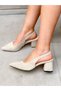 Maria Beige Calf Suede 5 cm Heel Sandals