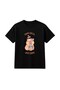 Girl's Oversize T-Shirt Cozy Mood Printed Black – Crew Neck, Comfortable Fit, 100% Cotton - 3