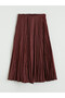 Two Mt Shop Quality Pleated Satin Skirt with Elastic Waist - 5