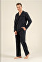 Men'S, Shirt Collar, Long Sleeve, (Socks Included), Pajama Set. - 7