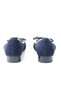 Genuine Leather Navy Blue Ballerina Women's Shoes - Z2561 - 4