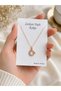 Rose Gold Color Moon Star Necklace with Zircon Stone Detail - 2