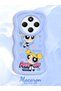 Redmi 14C Compatible Case Camera Protector Blue Silicone Couple Phone Case Cartoon Pattern - 2
