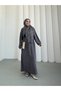 Tencel Fabric Belt Detailed Hijab Dress - Long |   140 cm |   Compatible with Size 1-2 (36/44) - 4
