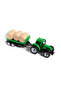 Toy Tractor Set with Trailer and Straw Bale Farm Vehicle 21 cm - 2