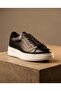 Johan Model Genuine Leather Handmade Black Leather Sneaker Shoes - 2