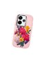 Poco M6 Compatible Case Camera Protector Pink Silicone Couple Phone Case with Floral Pattern - 3