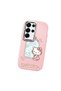 Samsung Galaxy S25 Ultra Compatible Case Camera Protector Pink Silicone Couple Phone Case with Kitty Pattern - 3