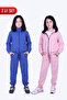 Girl's 2-Piece High Collar Zippered Waist Tie Elastic Leg Sweatpants Set