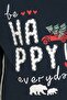 Father - Son, 100% Cotton, Navy Blue, Be Happy Christmas/New Year Patterned, Long Sleeve Pajama Set (Sets Will Be Sold Separately at a Different Price.) - 8