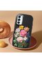 Samsung Galaxy A14 Compatible Case Camera Protector Black Silicone Couple Phone Case with Floral Pattern - 2