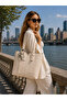 Women's Large Size Shawl Detailed Lined Stylish Handbag Suitable for Daily or Special Use Size: 29 X 30 cm - 8