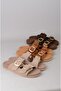 Seç 4206 double buckle genuine leather men's slippers mink suede - 7