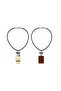 Best Friends Duo Friendship Necklace with Coffee and Cookie Figures Gift - 3