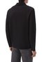 Men's Regular Fit Cotton Logo Label Long Sleeve Black Polo Collar T-Shirt - 2