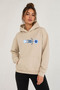 Sea Themed Turtle Printed Hooded 2 Thread Threaded Sweatshirt