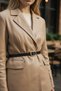 Golden Yellow Large Patterned Buckle Women's Belt, Pants Belt, Jacket Belt, Dress Belt - Width: 2.5 cm - Buckle Length: 6 cm