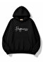 Happines Printed Hooded 2 Thread Rastered Sweatshirt