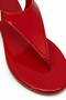 Isabel Women's Patent Leather Flip-Flop Sandals with Ankle Buckle and Comfortable Sole - 4