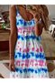 Women's Strappy Full Length Single Jersey Dress - 2
