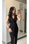 Women's Short Sleeve V-Neck Sandy Midi Dress with Wrap Detail on the Front and Slit