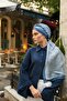 Allure Linea Patterned Tencel Shawl - Blue - 3