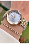 Yellow Silver Color - Women's Wristwatch - with Bracelet Gift - 010Dkl00-462 - 4