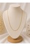 Gold Color Flat Snake Chain Necklace – 316L Stainless Steel Minimal Design - 2