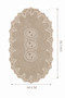 Mink Lace Non-Slip Leather Based Oval Bath Mat Lace-Edged Washable Bath Set Liana - 5