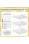 3-Tier Clear Acrylic Plate Organizer for Cabinet - Space Saving Stackable Dish Rack and Bowl Holder, - 3