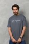 Men's Printed T-Shirt Short Sleeve Crew Neck Regular Fit Comfortable Fit Casual T-Shirt - Smoked