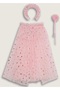 Le Mabelle X Baby Girl 3-Piece Set Patterned Tulle Cape Crown Asa F3028A525Hs - 4