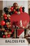 Set of 20 Black Red Brown Gold Confetti Balloons Valentine's Day Romantic Party Decoration - 2