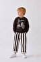 Boy's Scooter Patterned Striped Top and Bottom Set