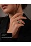 Antique Silver Color Gothic Design Adjustable Women's Ring with Mystical Winged Fairy Figure