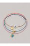 4-Piece Sea Figured String Bracelet Crab Fish Mussel Evil Eye Beaded Adjustable Bracelet - 3