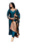 Teal Silk Blend Embroidered Kurta Set - TRT1206 | Teal-Size:L-40-Inches