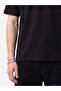 Black Stripe Detailed Men's T-Shirt - 3